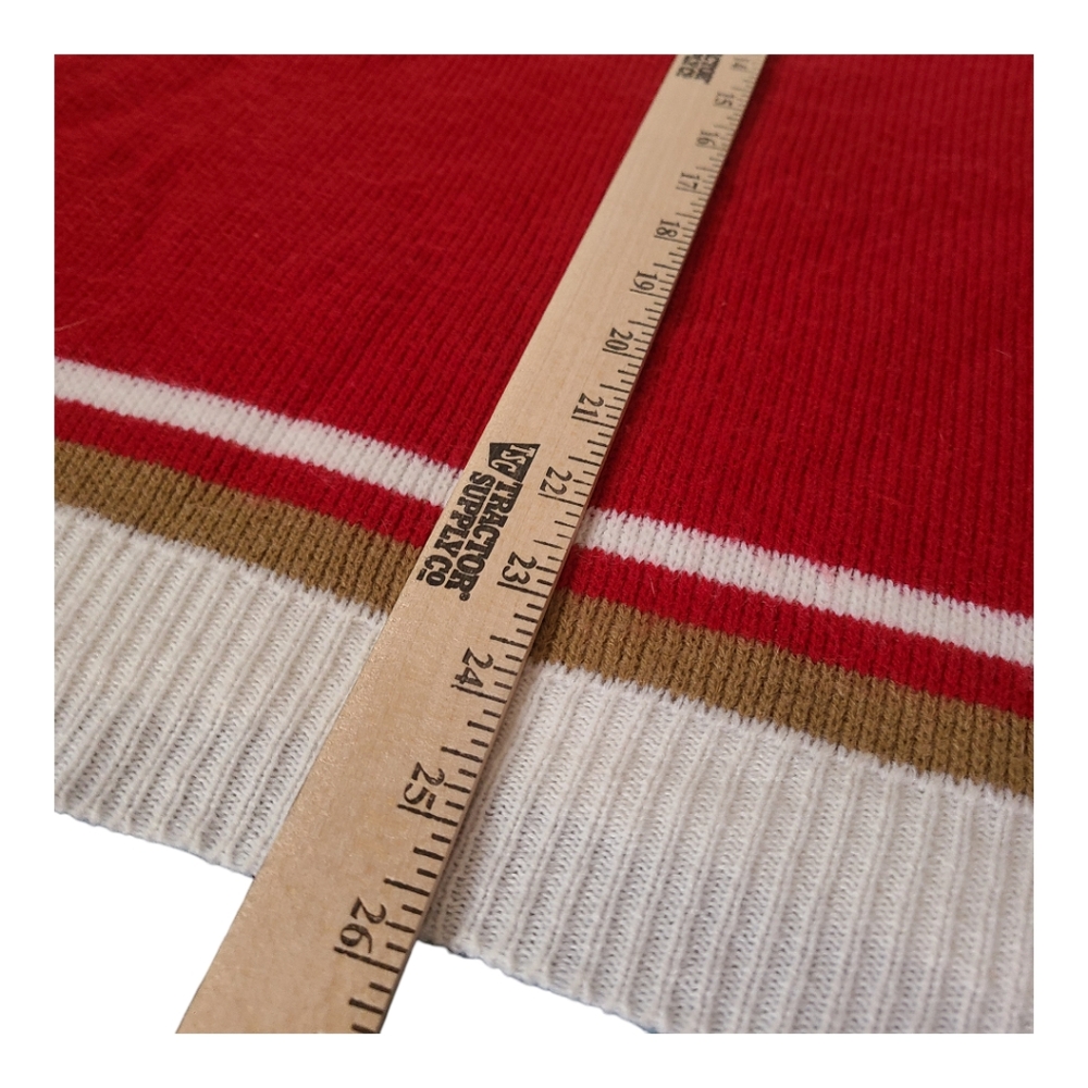 STARTER Red V-Neck Sweater - Picture 9 of 10